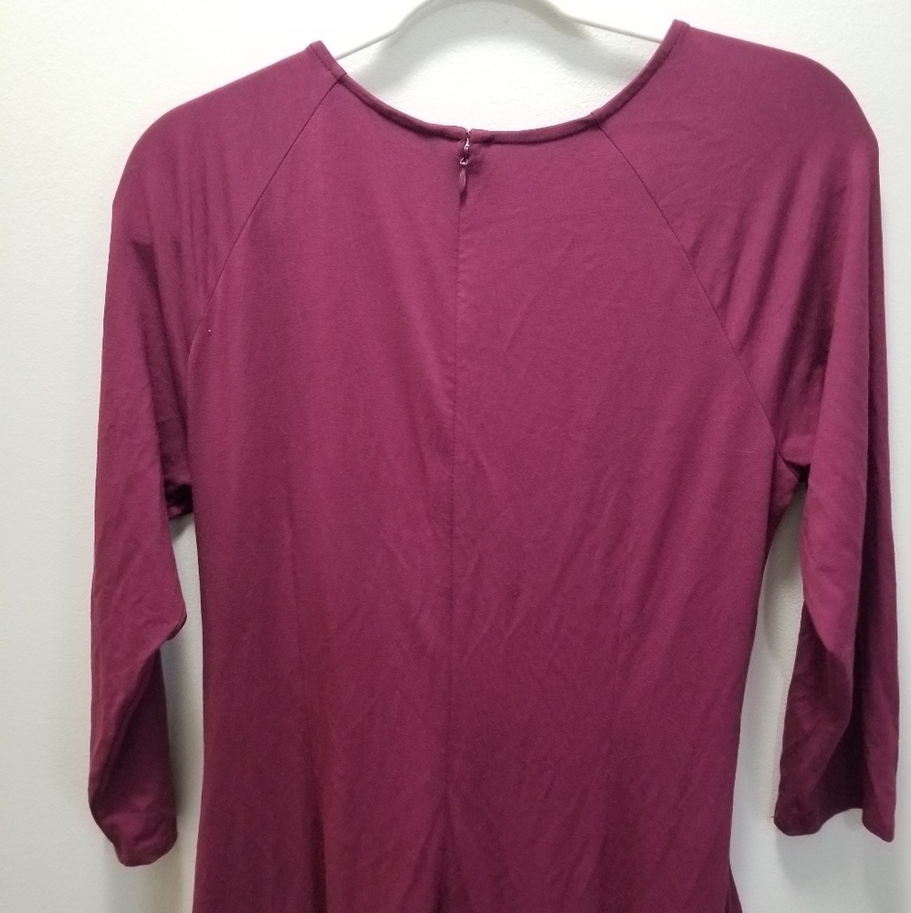 Maroon Ann Taylor Twist Front Dress - Picture 5 of 7